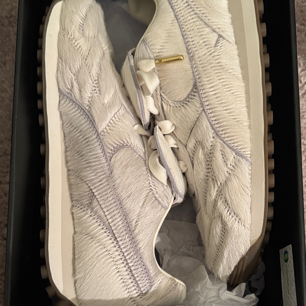 Fenty Avanti Pony Hair Shoes in Warm White